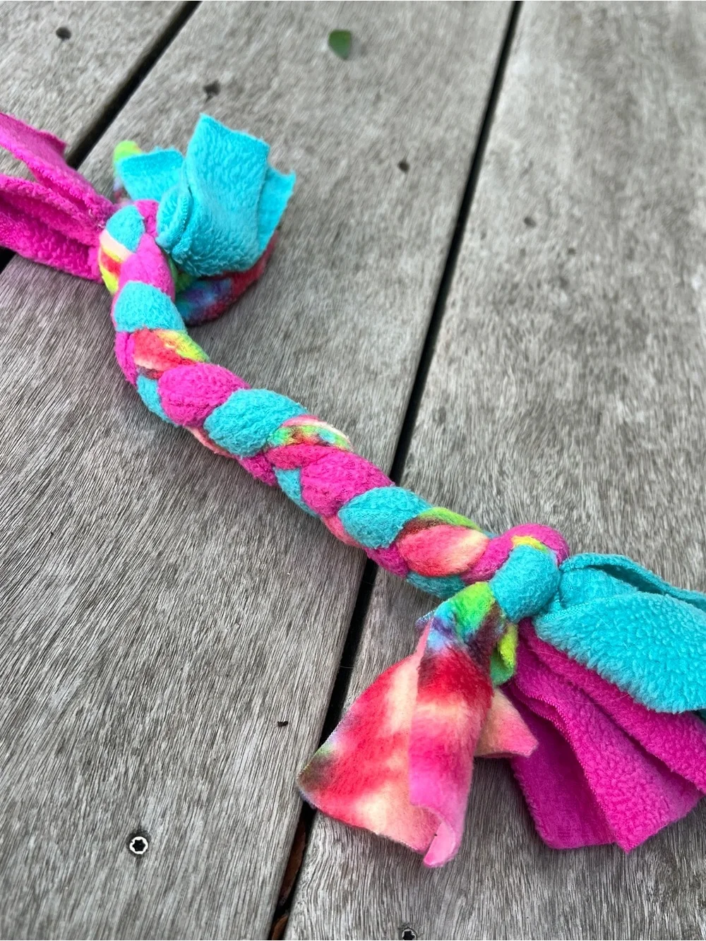 Braided Fleece Tug Toy For Dogs 12 Inches Long